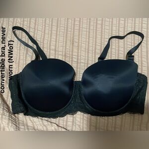 42DD Convertible BLACK Strapless Deesse NWoT
